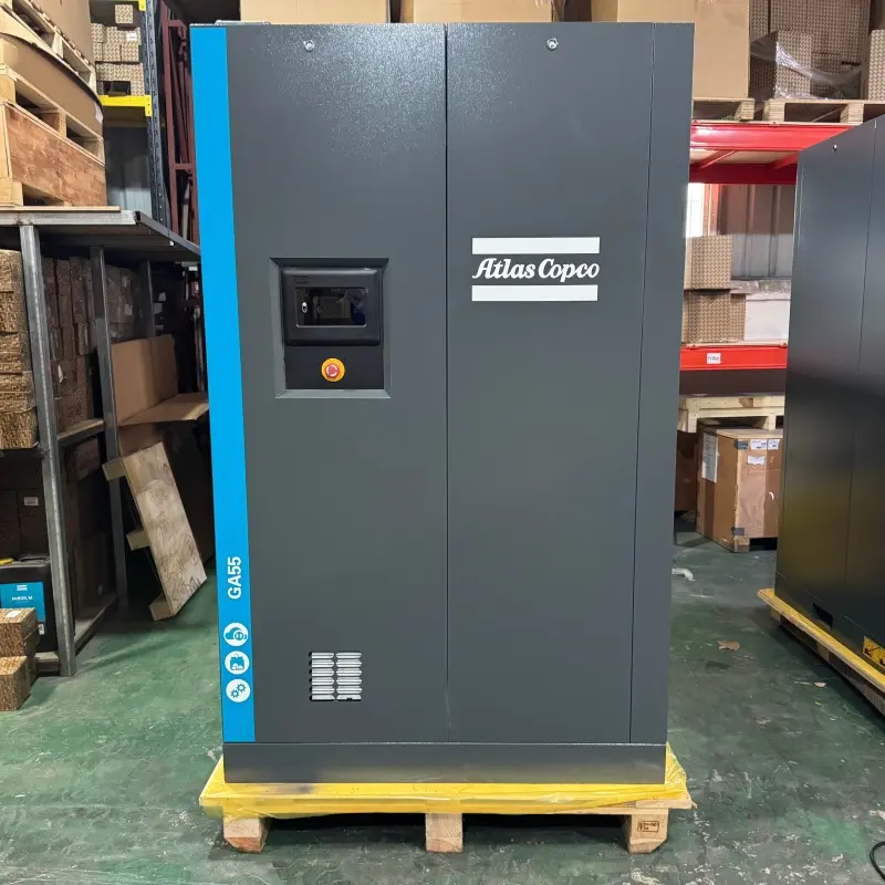 Atlas Copco GA55 55kW 75HP เครื่องอัดอากาศแบบสกรูฉีดน้ำมัน Original