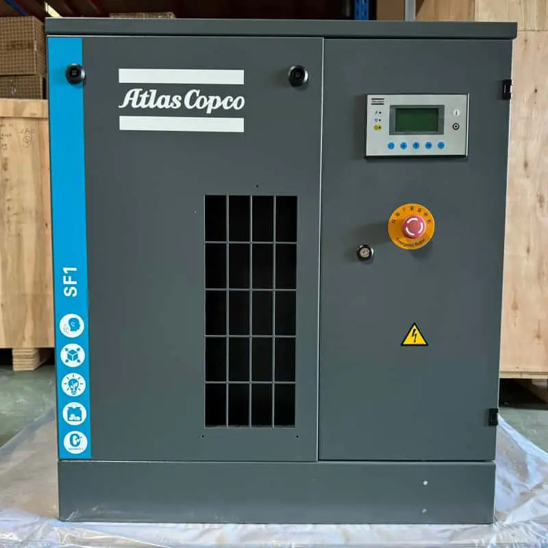 Atlas Copco SF1 ปั๊มลมแบบไม่มีน้ำมัน 15 kW 2HP Class 0 ได้รับการรับรองของแท้